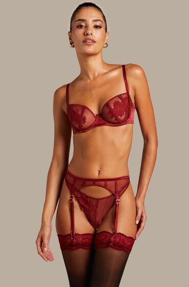 Hunkemoller Porte-jarretelles Ember Rouge