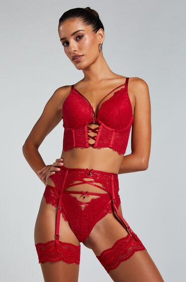 Hunkemoller Porte-jarretelles Charlotta Rouge