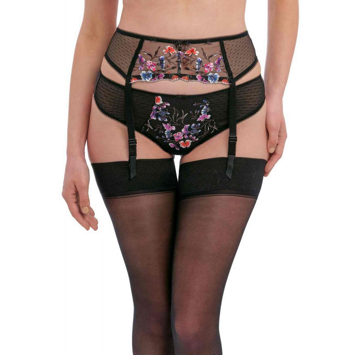 Porte-jarretelles - Noir Fantasie Aurelia en nylon